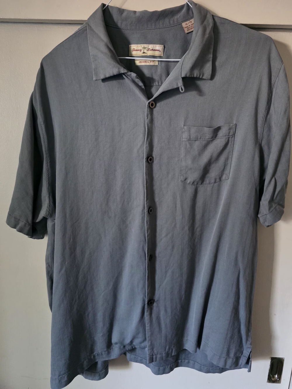 Tommy Bahama Slate Blue Short-Sleeve Button-Up Shirt